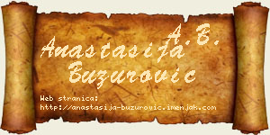 Anastasija Buzurović vizit kartica